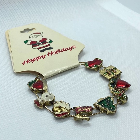 Vintage Christmas Character and Elements Charm Bracelet New with Tags!* - Picture 2 of 14